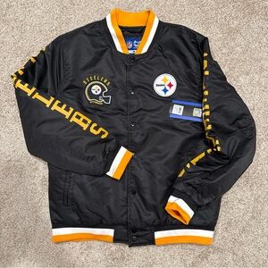 Men’s Size Medium NFL Pittsburgh Steelers Ultra Game Jacket Varsity Black